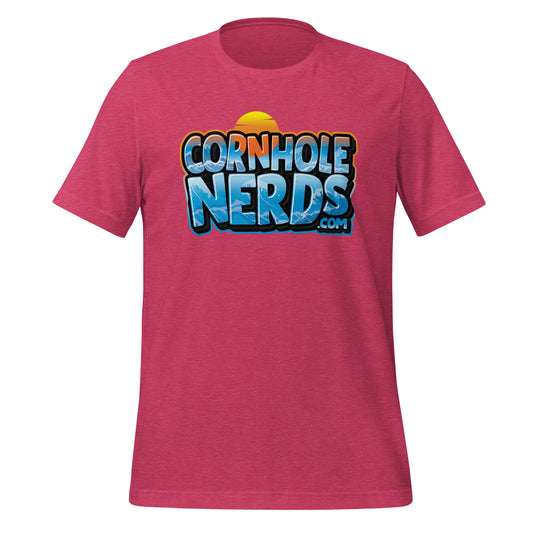 Cornhole Nerds Ridin' the wave logo Unisex t-shirt