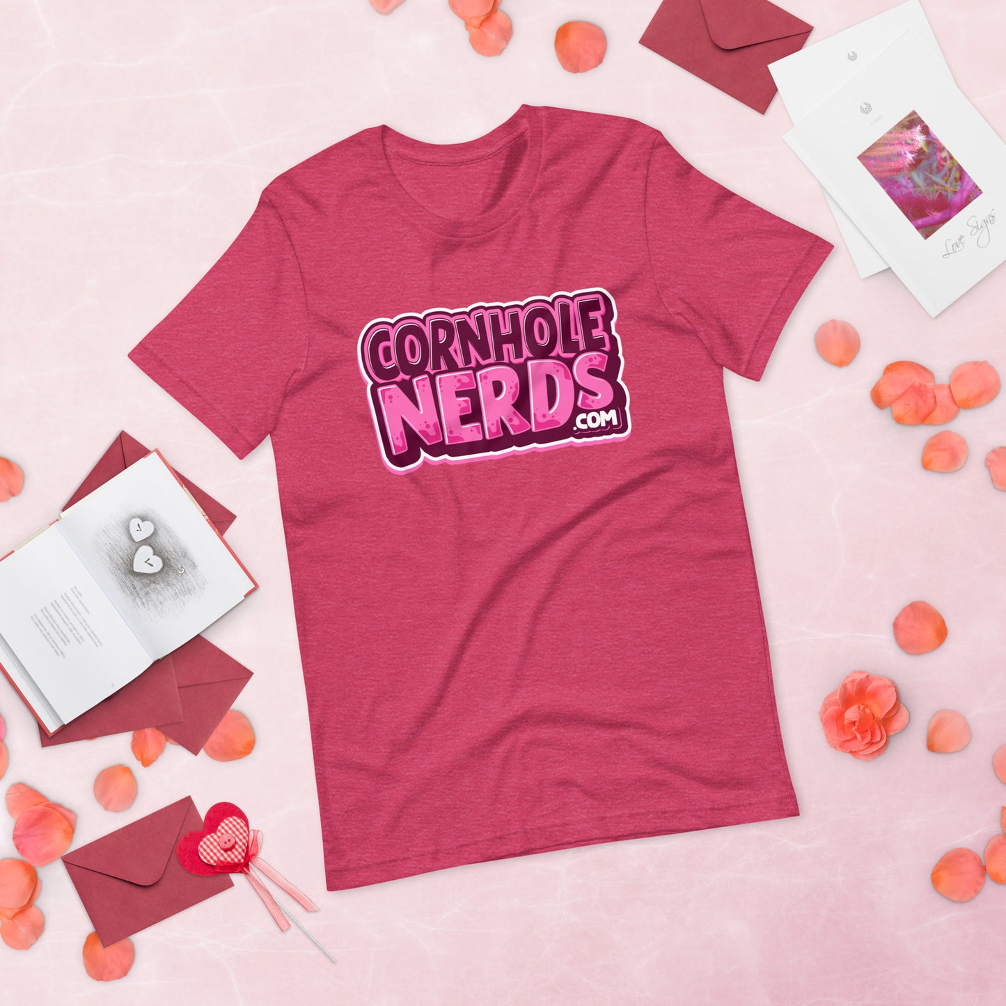 Cornhole Nerds raspberry slushie logo Unisex t-shirt