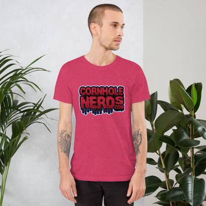 Cornhole Nerds drippy logo Unisex t-shirt