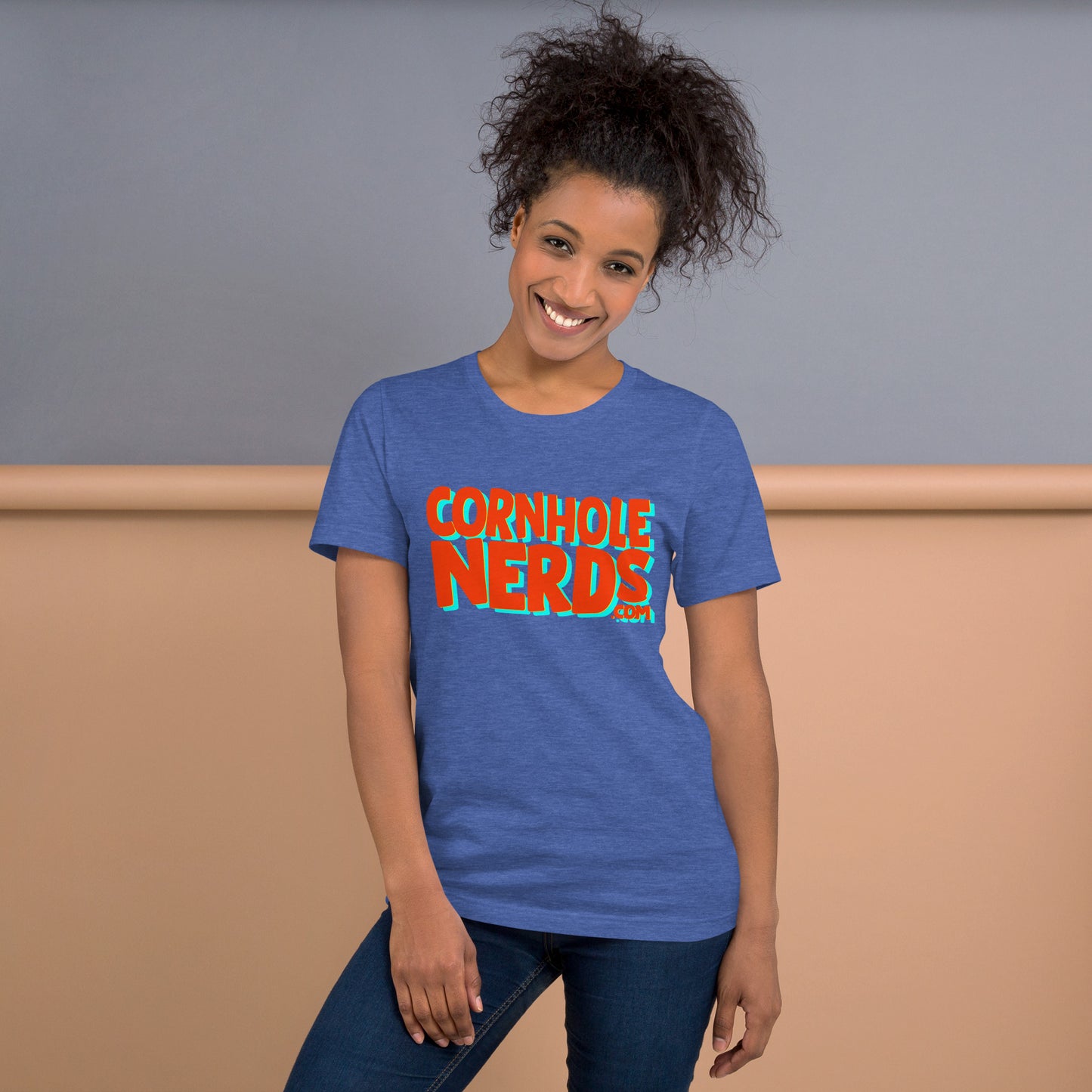 Cornhole Nerds not another orange logo Unisex t-shirt