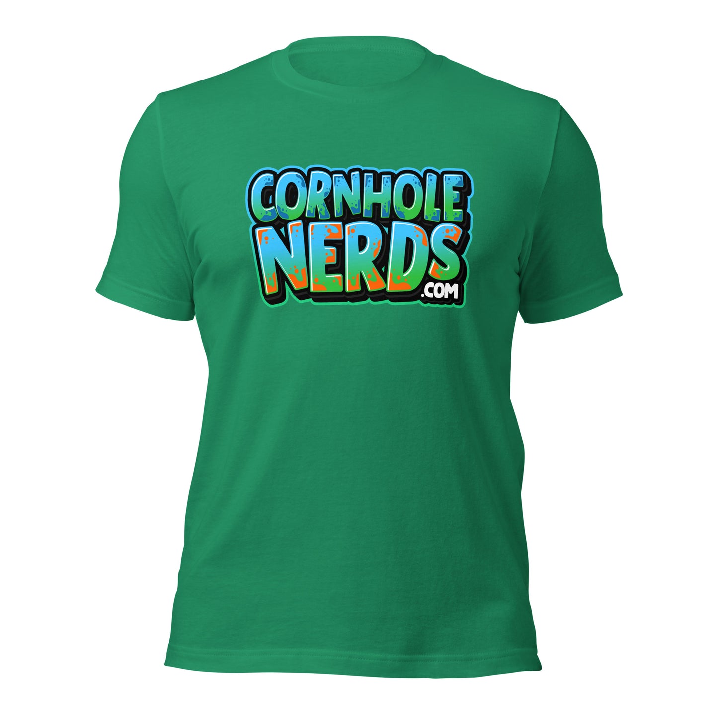 Cornhole Nerds green/blue/orange logo Unisex t-shirt