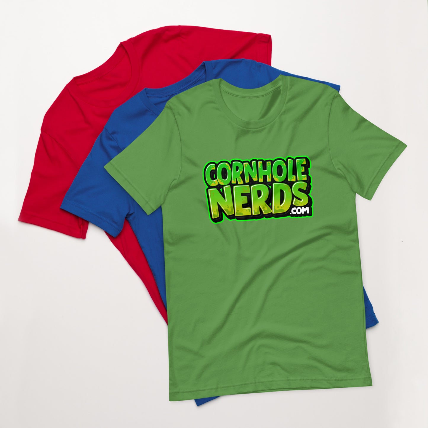 Cornhole Nerds green logo Unisex t-shirt