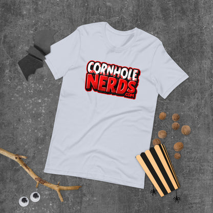 Cornhole Nerds red/white logo Unisex t-shirt