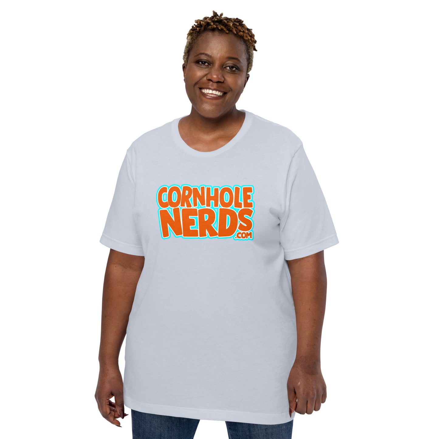 Cornhole Nerds orange you glad we have another logo Unisex t-shirt