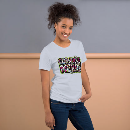 Cornhole Nerds Sugar Skulls logo Unisex t-shirt