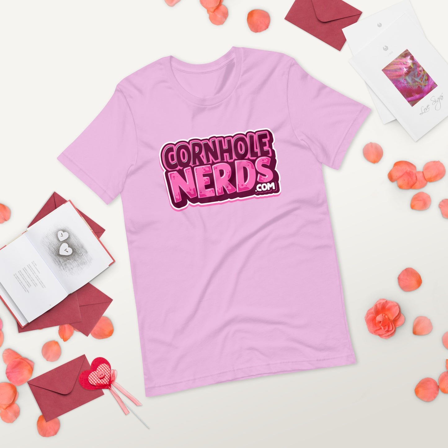 Cornhole Nerds raspberry slushie logo Unisex t-shirt