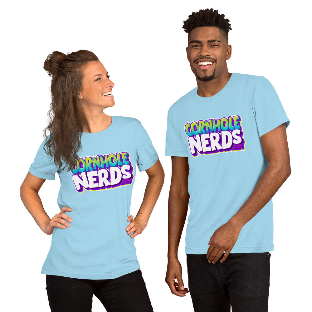 Cornhole Nerds this is the logo you will like if you haven't found a logo you like yet logo Unisex t-shirt