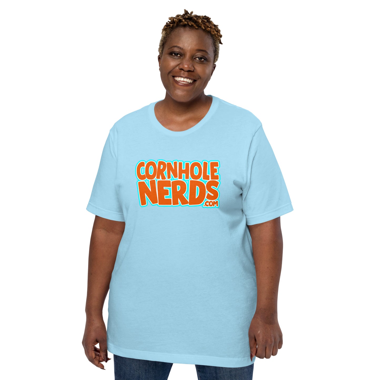 Cornhole Nerds orange you glad we have another logo Unisex t-shirt