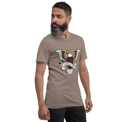 Cornhole Nerds Eagle logo Unisex t-shirt