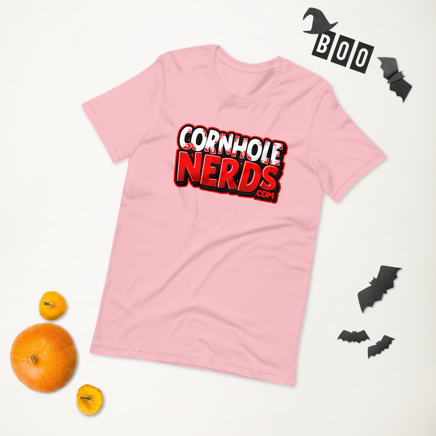 Cornhole Nerds red/white logo Unisex t-shirt