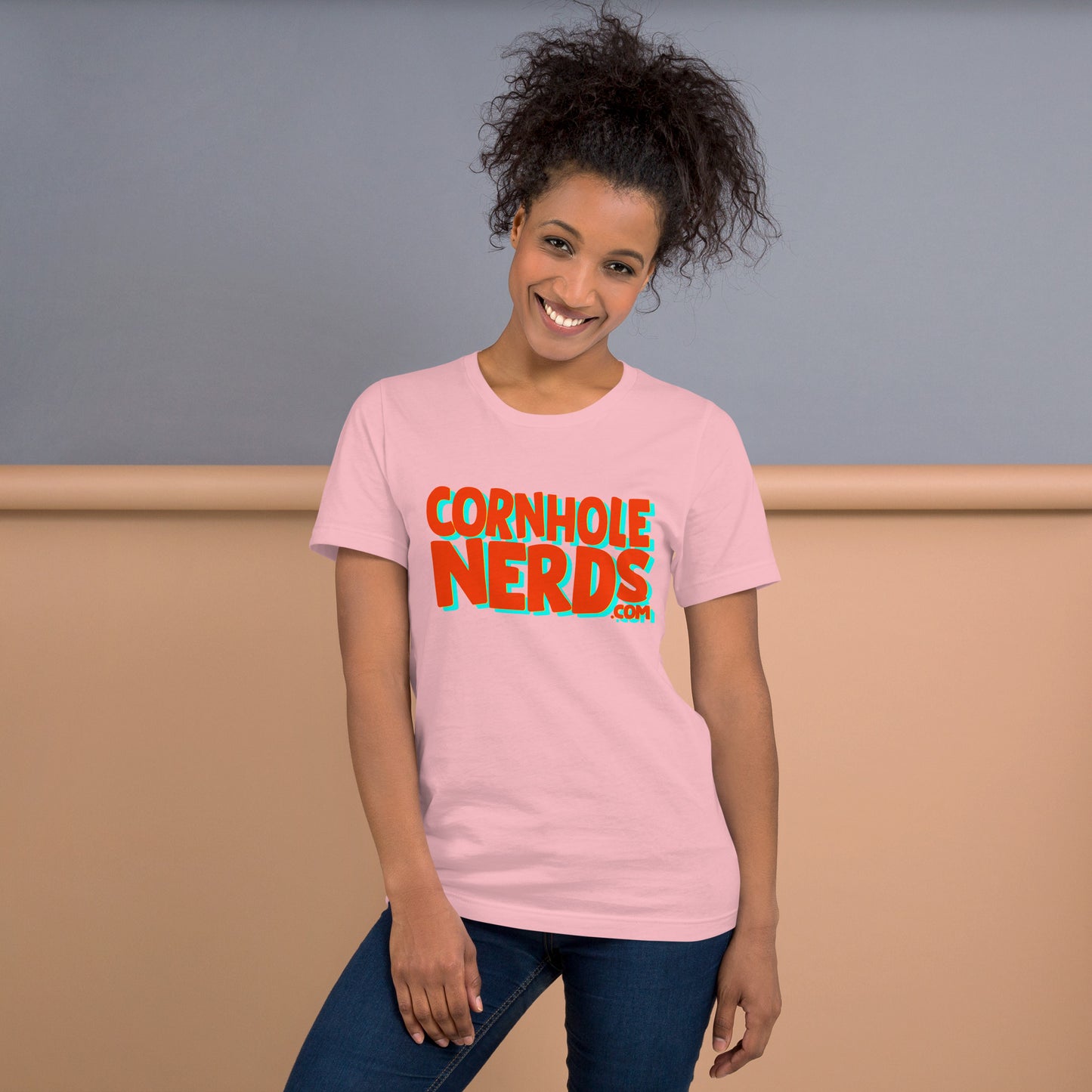 Cornhole Nerds not another orange logo Unisex t-shirt