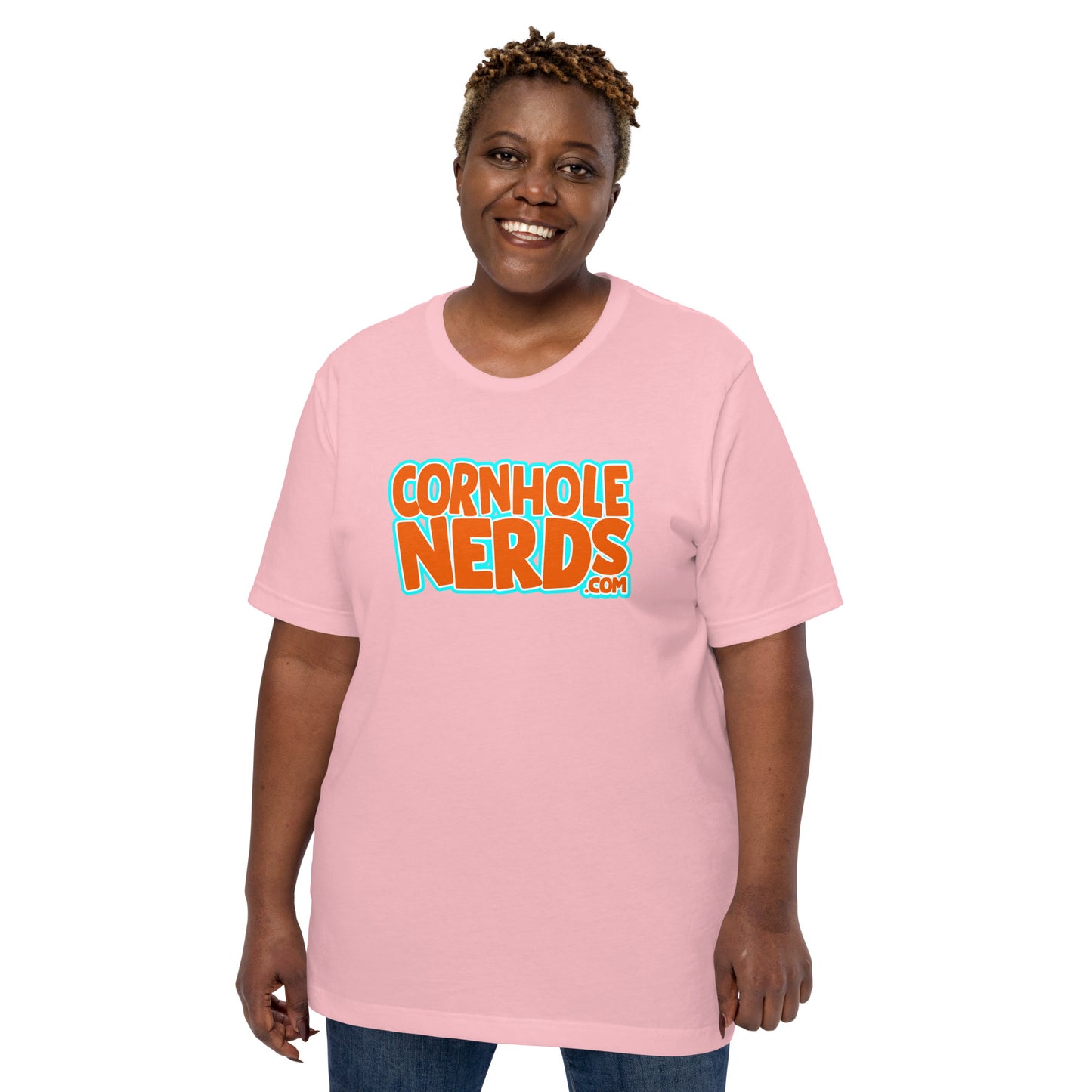 Cornhole Nerds orange you glad we have another logo Unisex t-shirt