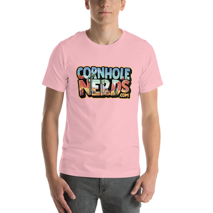 Cornhole Nerds desert skies logo Unisex t-shirt