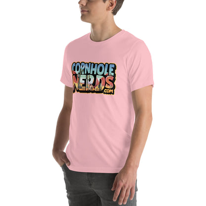 Cornhole Nerds desert skies logo Unisex t-shirt