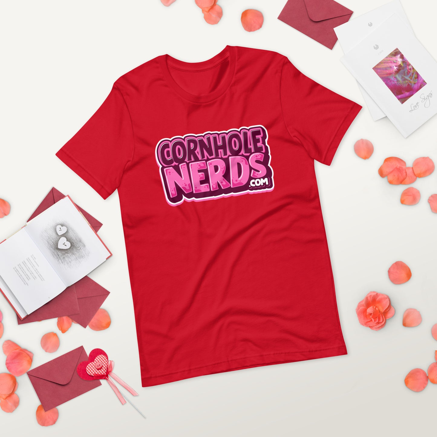 Cornhole Nerds raspberry slushie logo Unisex t-shirt