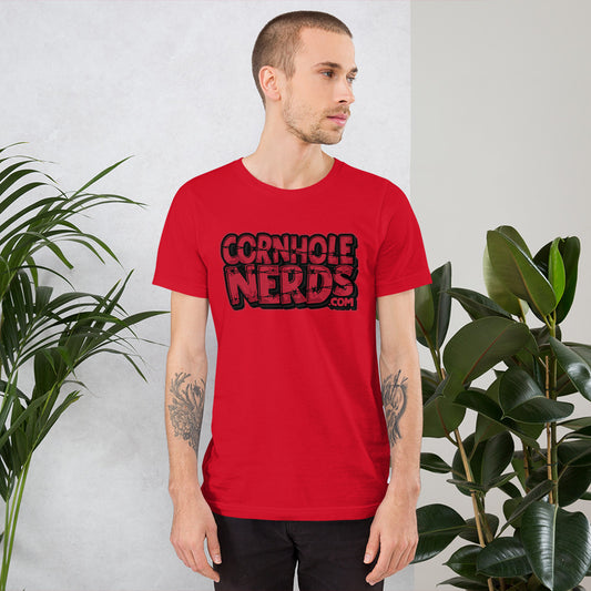 Red/Black Barbed wire Nerds Unisex t-shirt