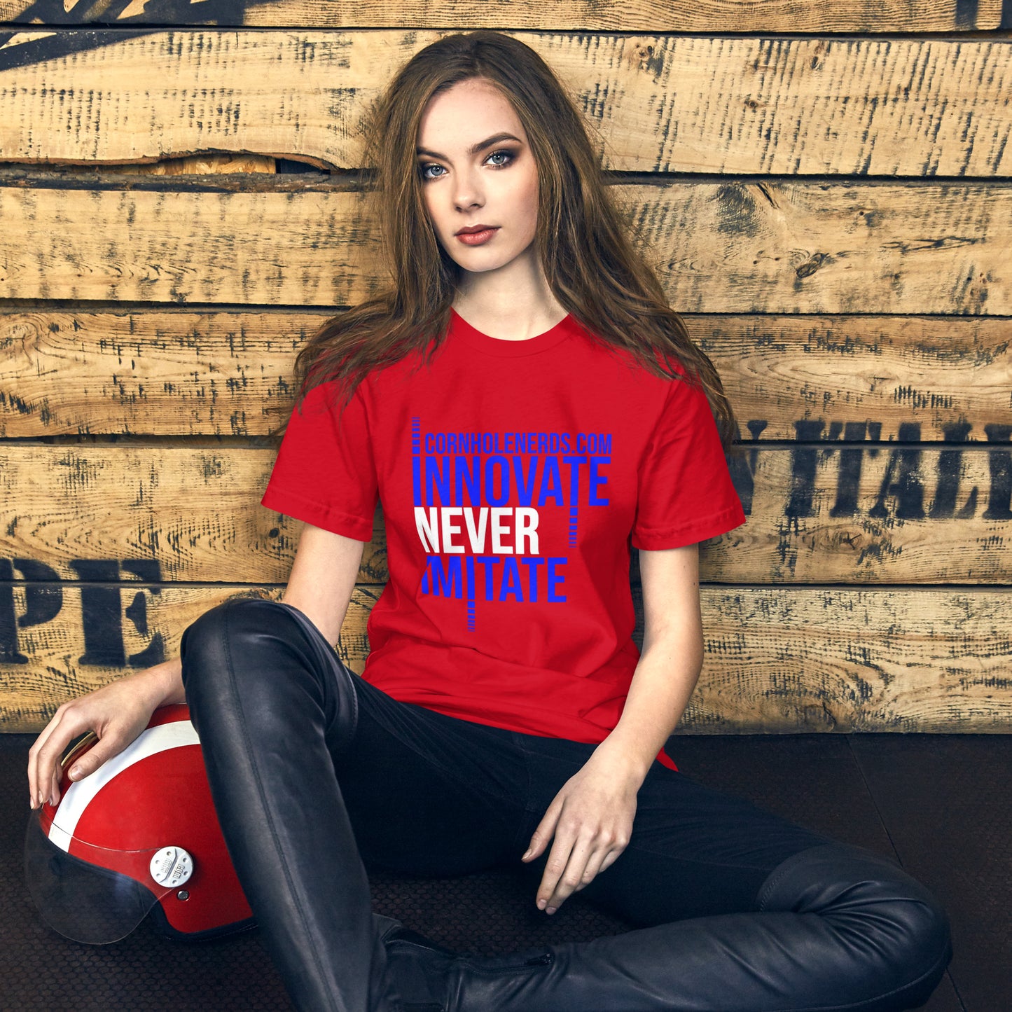 Cornhole Nerds Innovate Never Imitate Unisex t-shirt