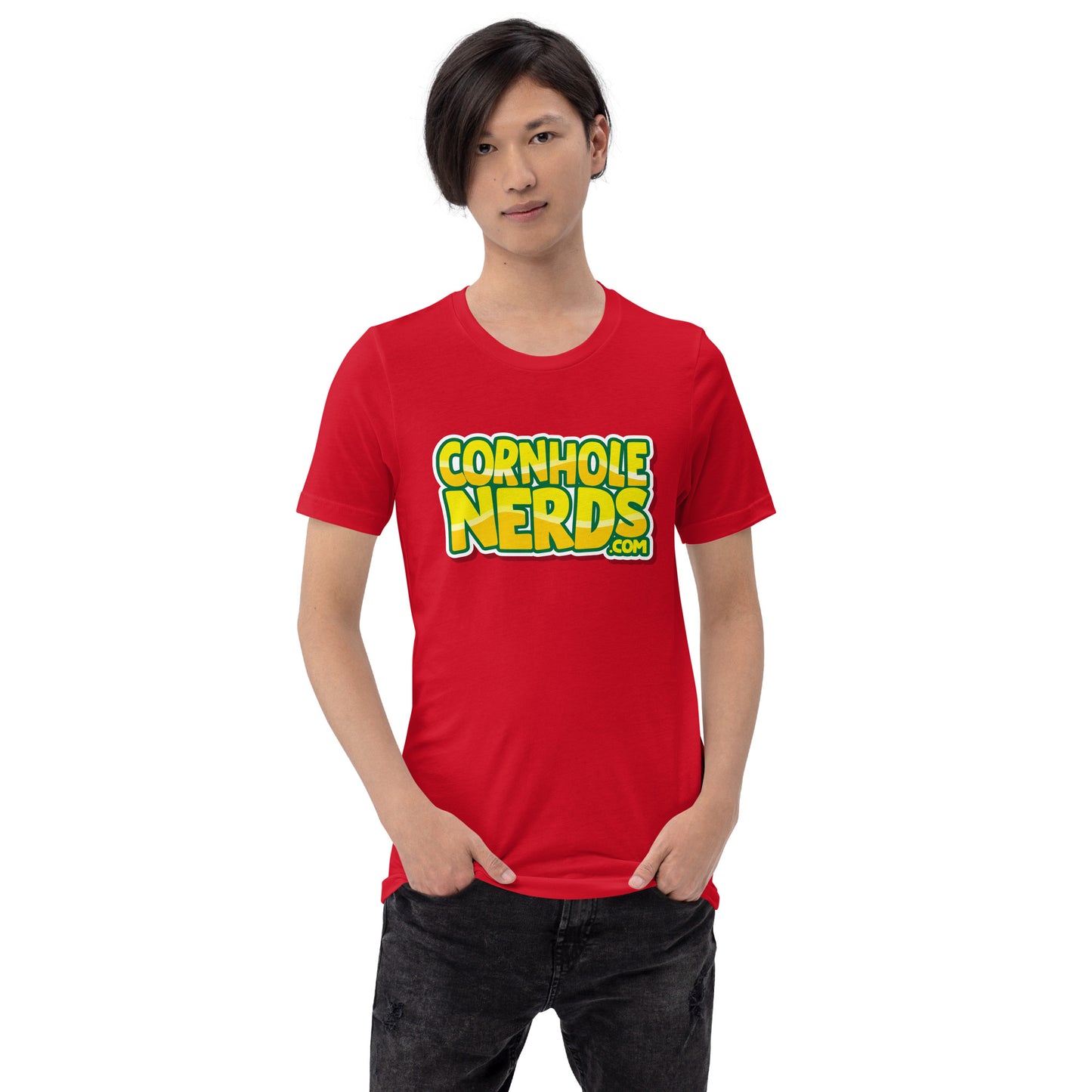 Cornhole Nerds goose honk logo Unisex t-shirt