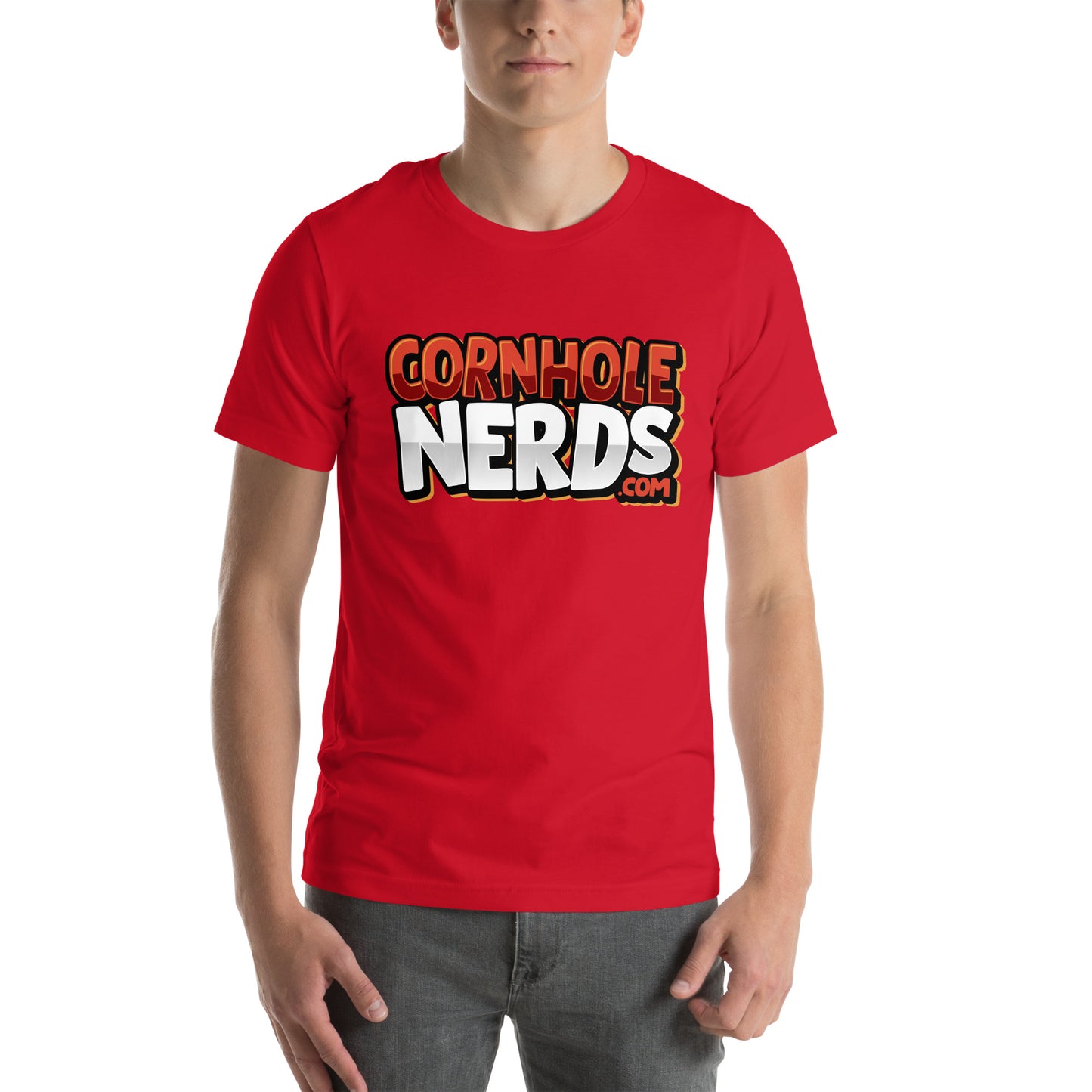 Cornhole Nerds rustish/reddish/white Unisex t-shirt