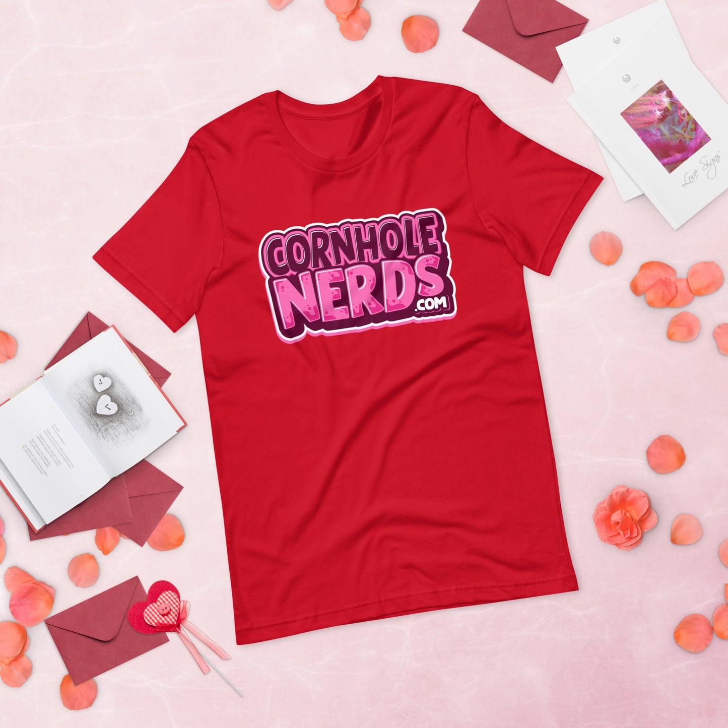 Cornhole Nerds raspberry slushie logo Unisex t-shirt