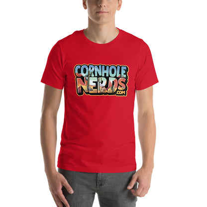 Cornhole Nerds desert skies logo Unisex t-shirt