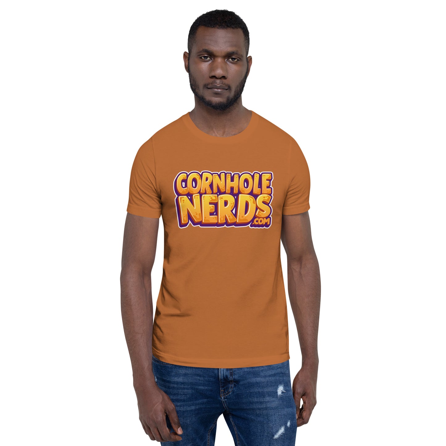 Cornhole Nerds there's nothing happy about a happy meal logo Unisex t-shirt