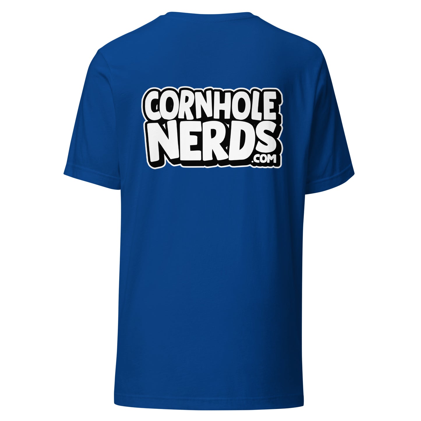 Cornhole Nerds front and back logo Unisex t-shirt