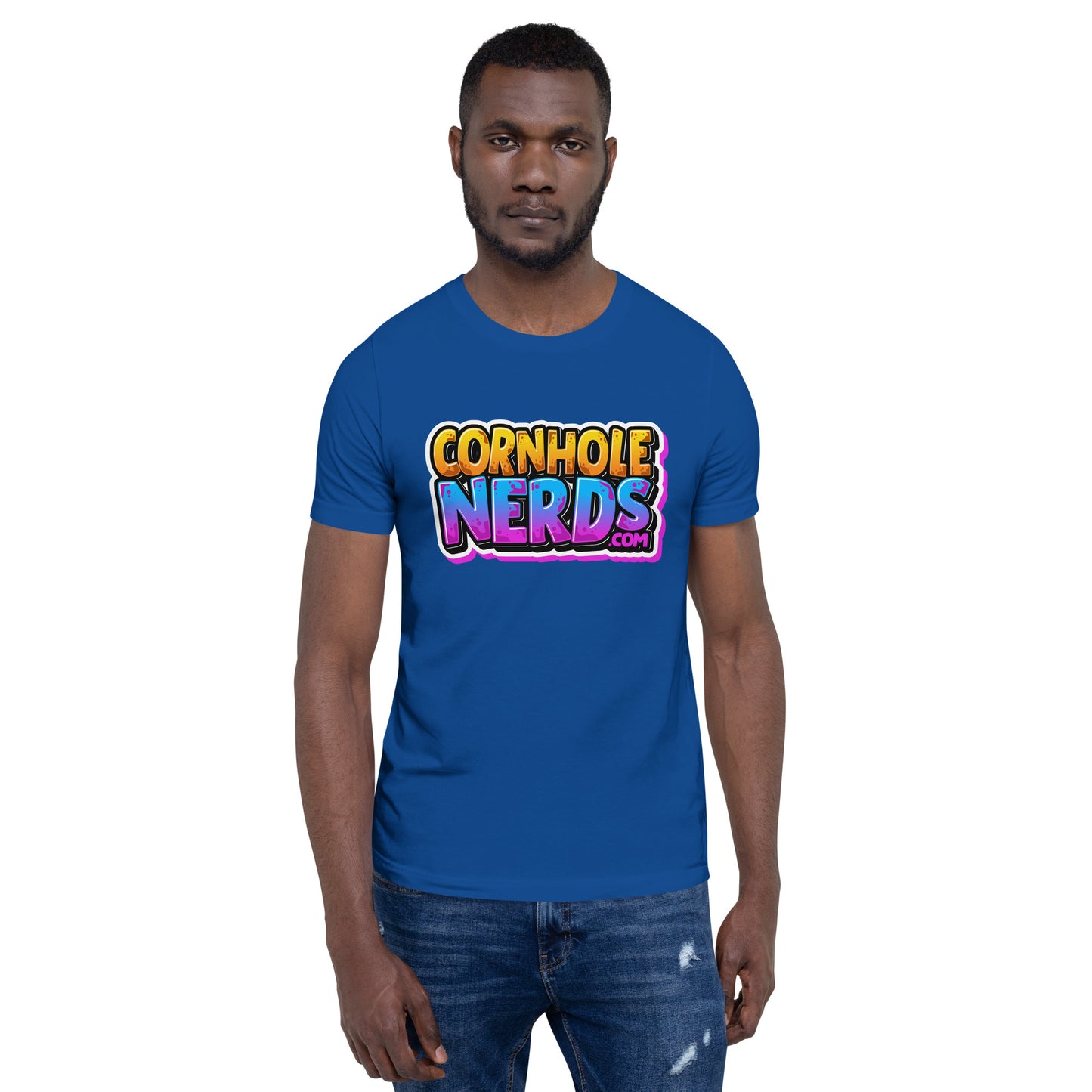 Cornhole Nerds not this guy again logo Unisex t-shirt