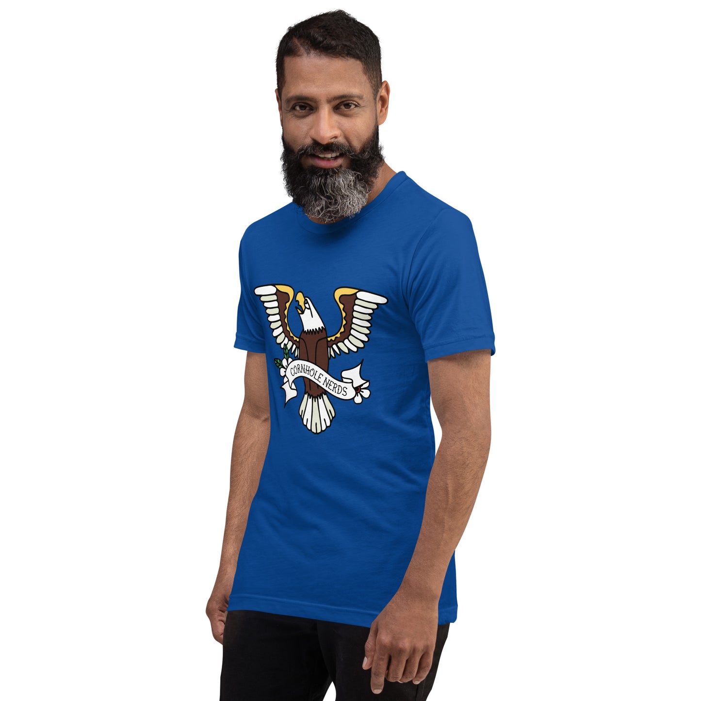 Cornhole Nerds Eagle logo Unisex t-shirt