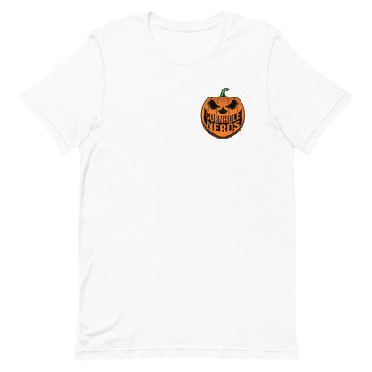 Cornhole Nerds Nerd-o-lantern logo/Bones logo Unisex t-shirt