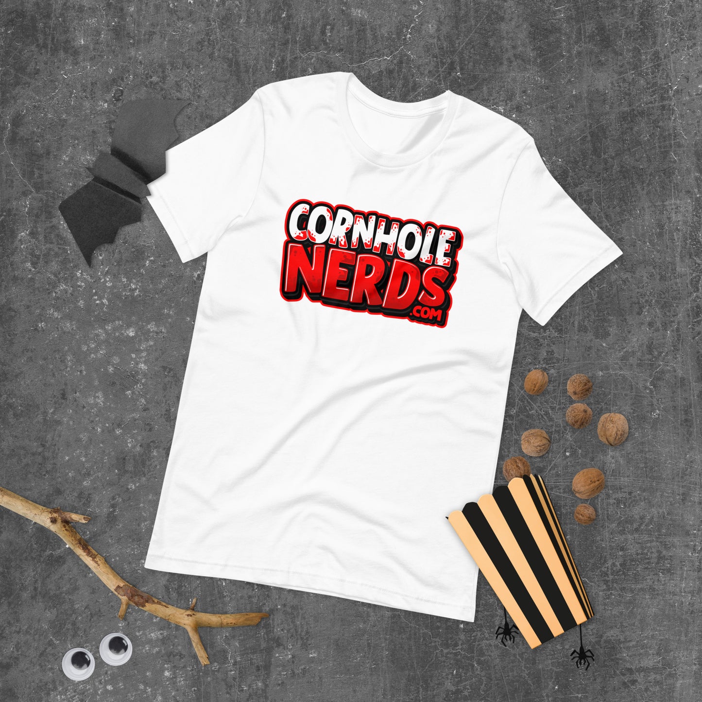 Cornhole Nerds red/white logo Unisex t-shirt