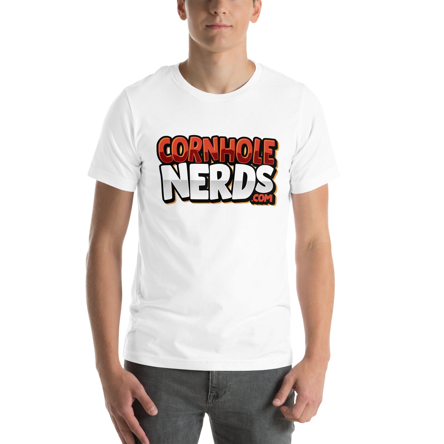 Cornhole Nerds rustish/reddish/white Unisex t-shirt