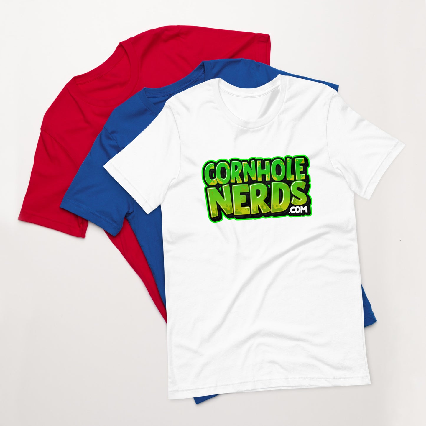 Cornhole Nerds green logo Unisex t-shirt