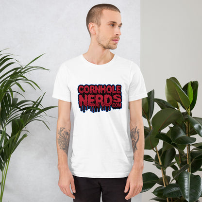 Cornhole Nerds drippy logo Unisex t-shirt