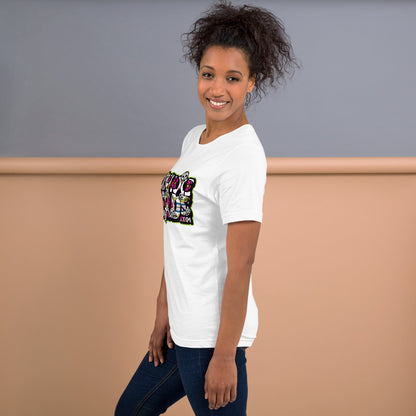 Cornhole Nerds Sugar Skulls logo Unisex t-shirt