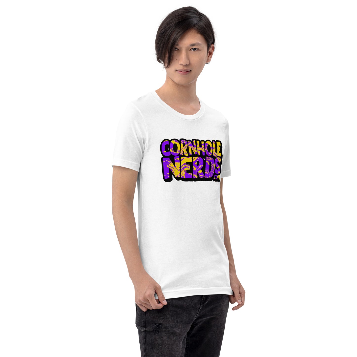 Lola's Purple/Yellow Swirl NerdWear Unisex t-shirt