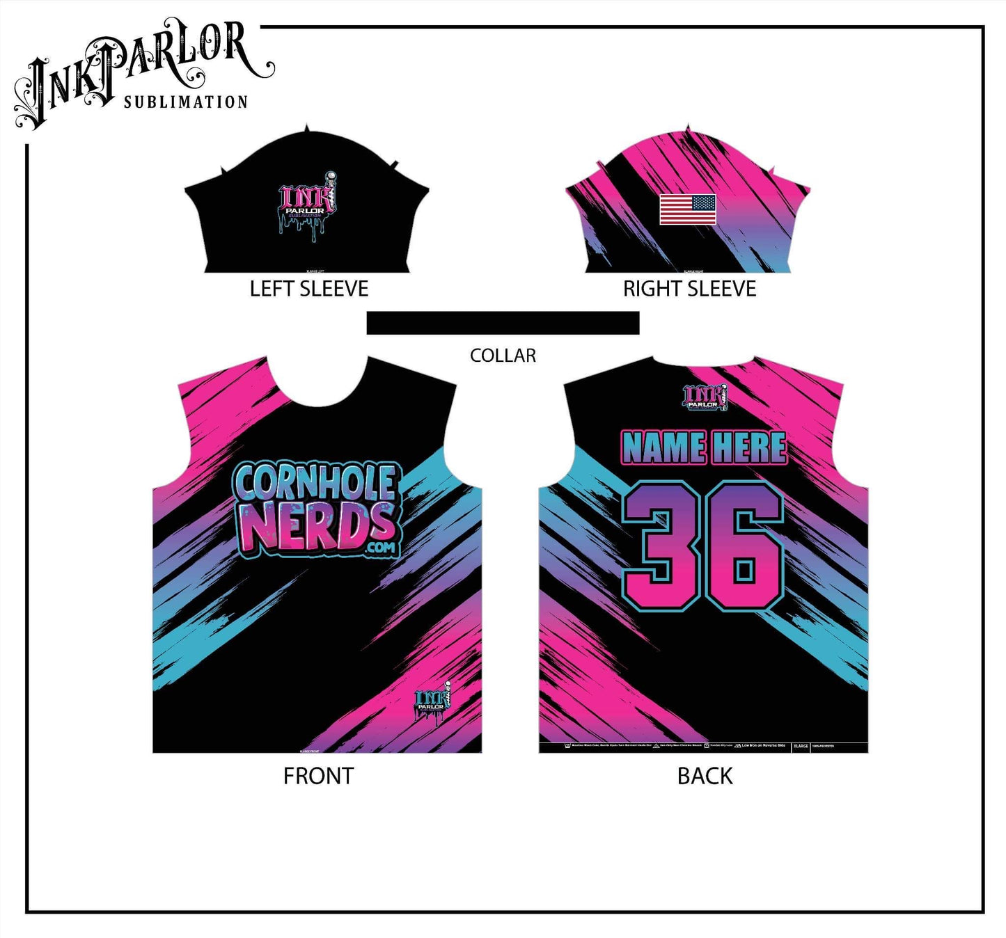 Cornhole Nerds Pink/blue, light purple Jersey(s)