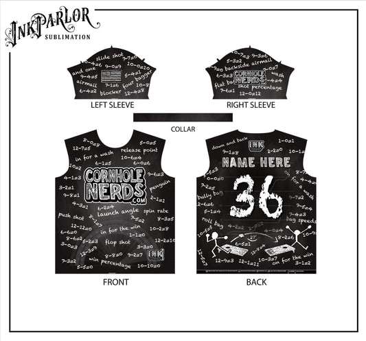 Cornhole Nerds Black ChalkBoard Jersey