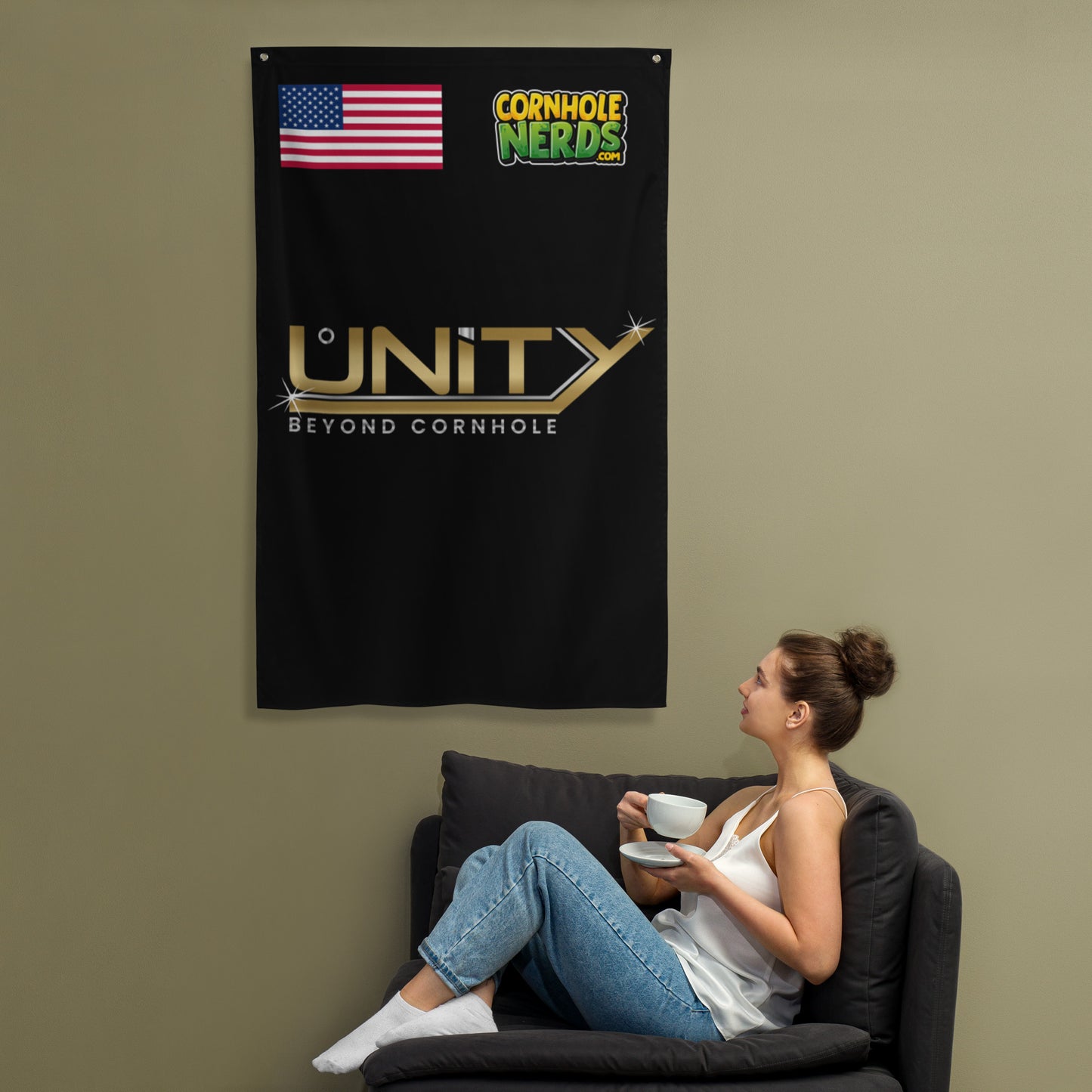 Unity Beyond Cornhole Flag