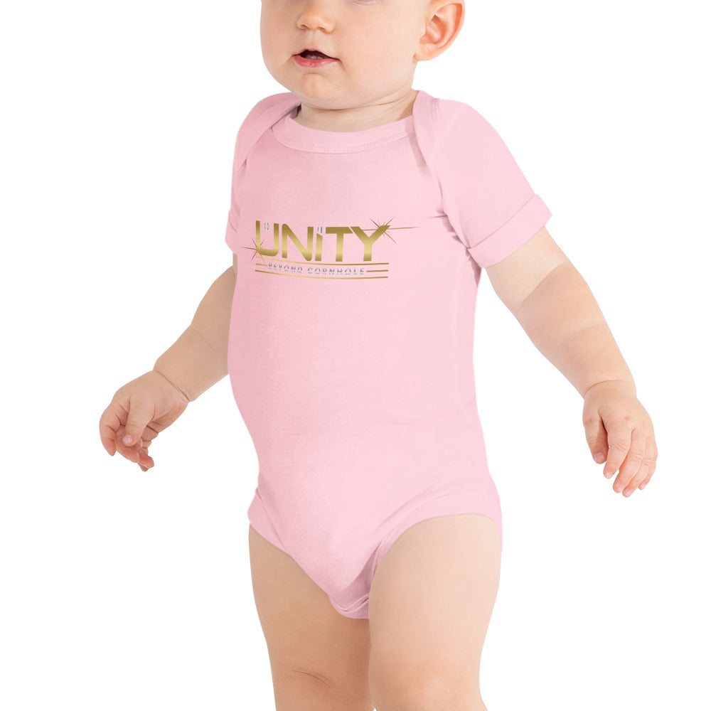 Unity Beyond Cornhole Baby short sleeve one piece