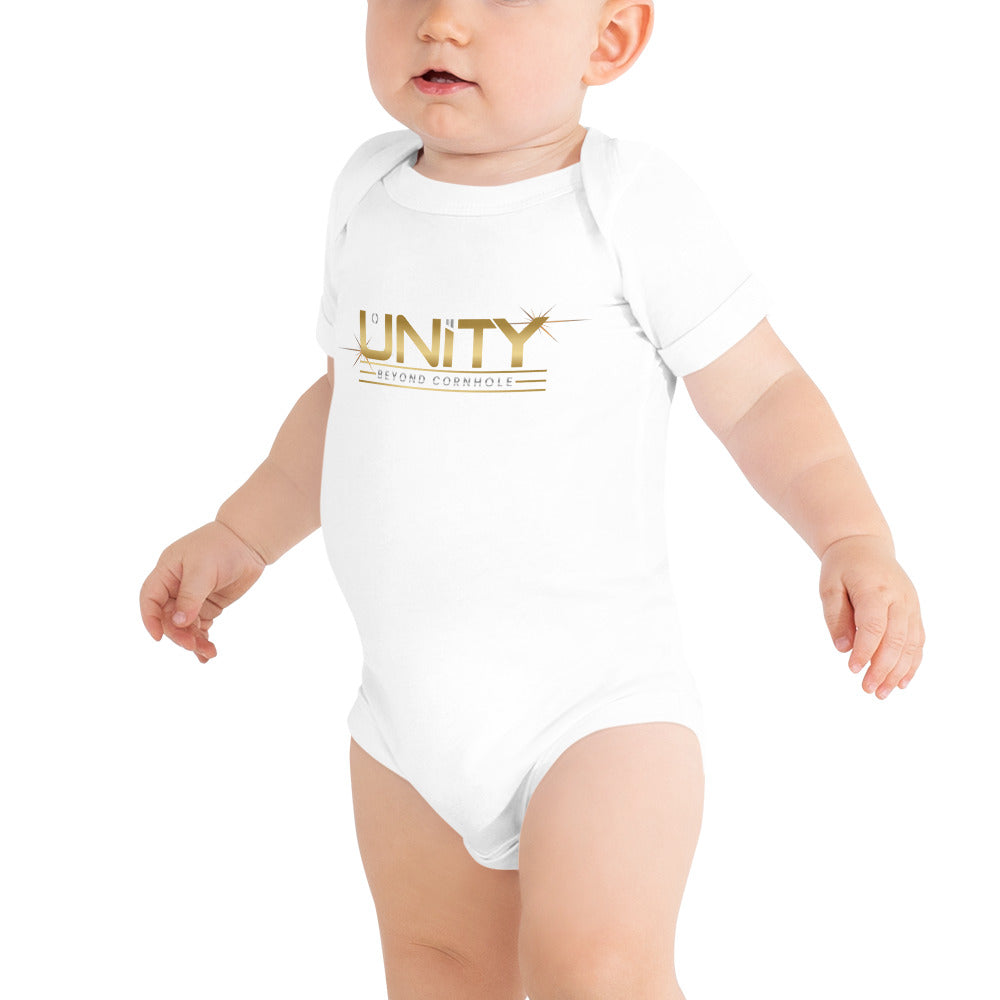 Unity Beyond Cornhole Baby short sleeve one piece