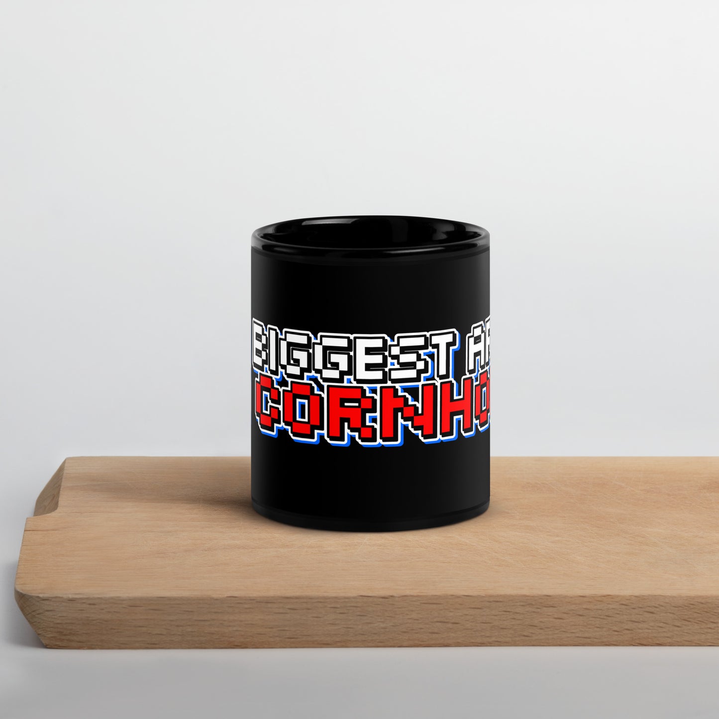 The Biggest Arms in Cornhole Black Glossy Mug