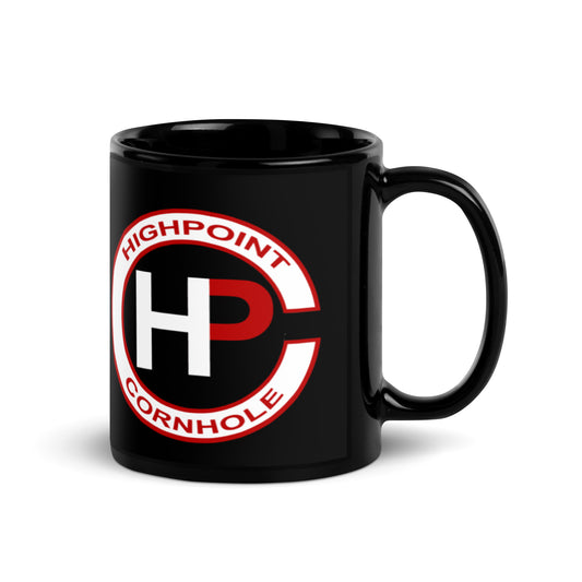 Highpoint Cornhole Black Glossy Mug