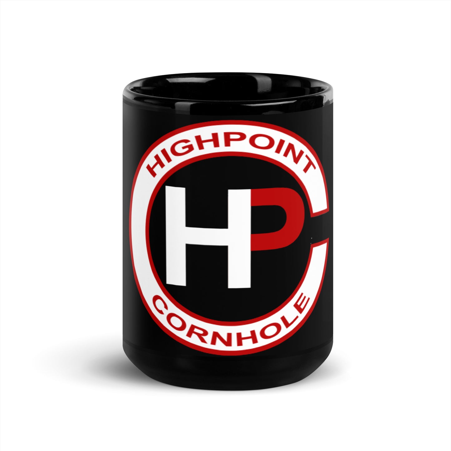 Highpoint Cornhole Black Glossy Mug