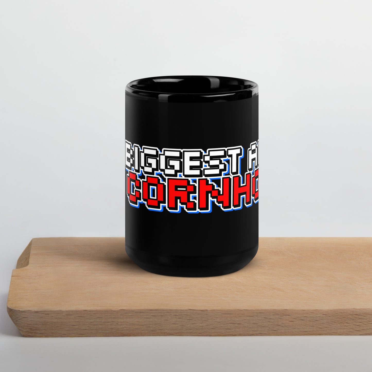 The Biggest Arms in Cornhole Black Glossy Mug