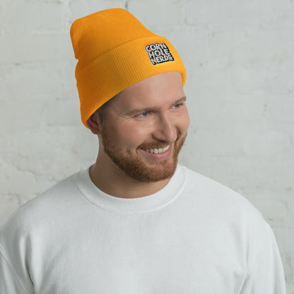 CornholeNerds.com Cuffed Beanie(flat embroidery)