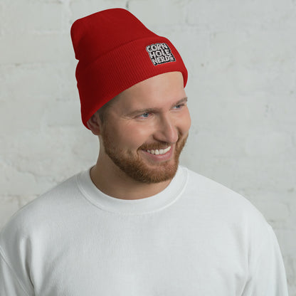 CornholeNerds.com Cuffed Beanie(flat embroidery)