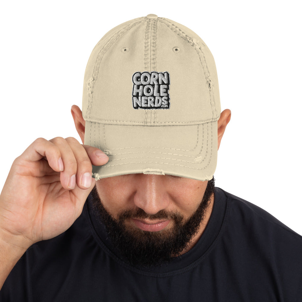 CornholeNerds.com Distressed Hat(flat embroidery)