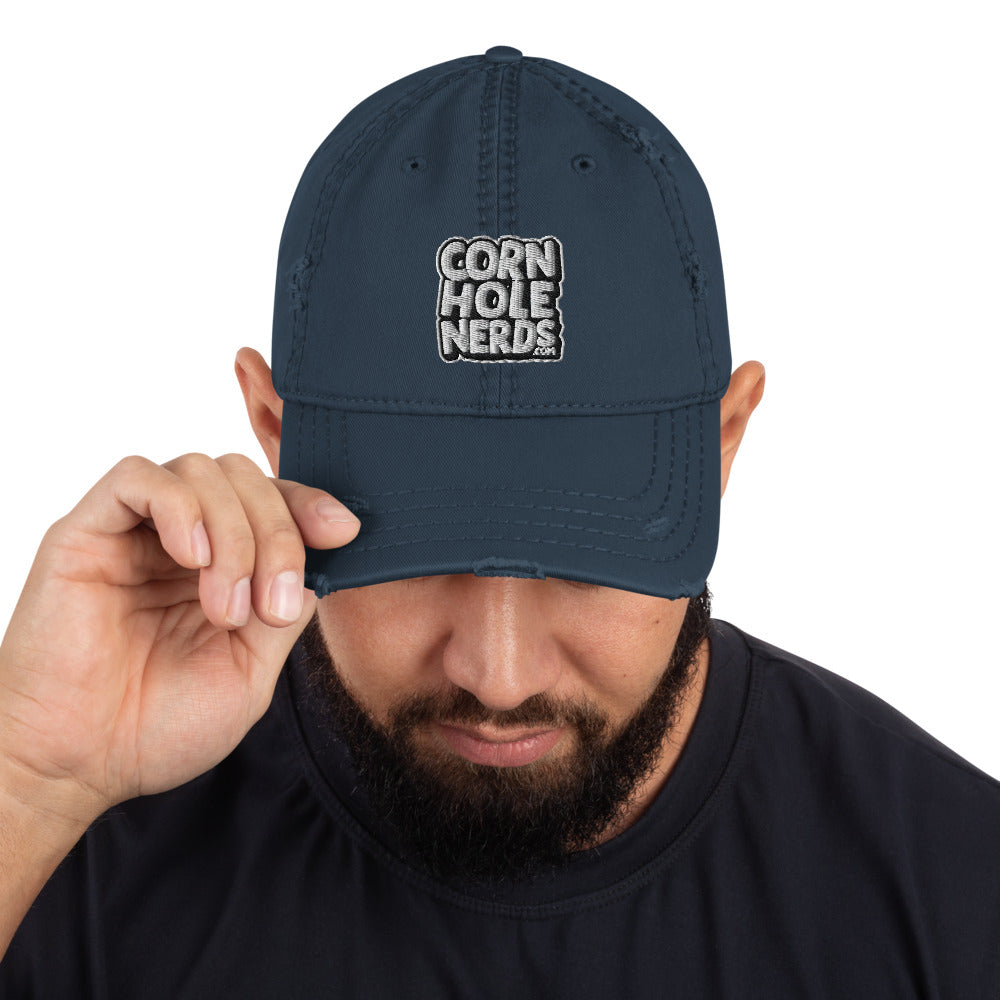 CornholeNerds.com Distressed Hat(flat embroidery)