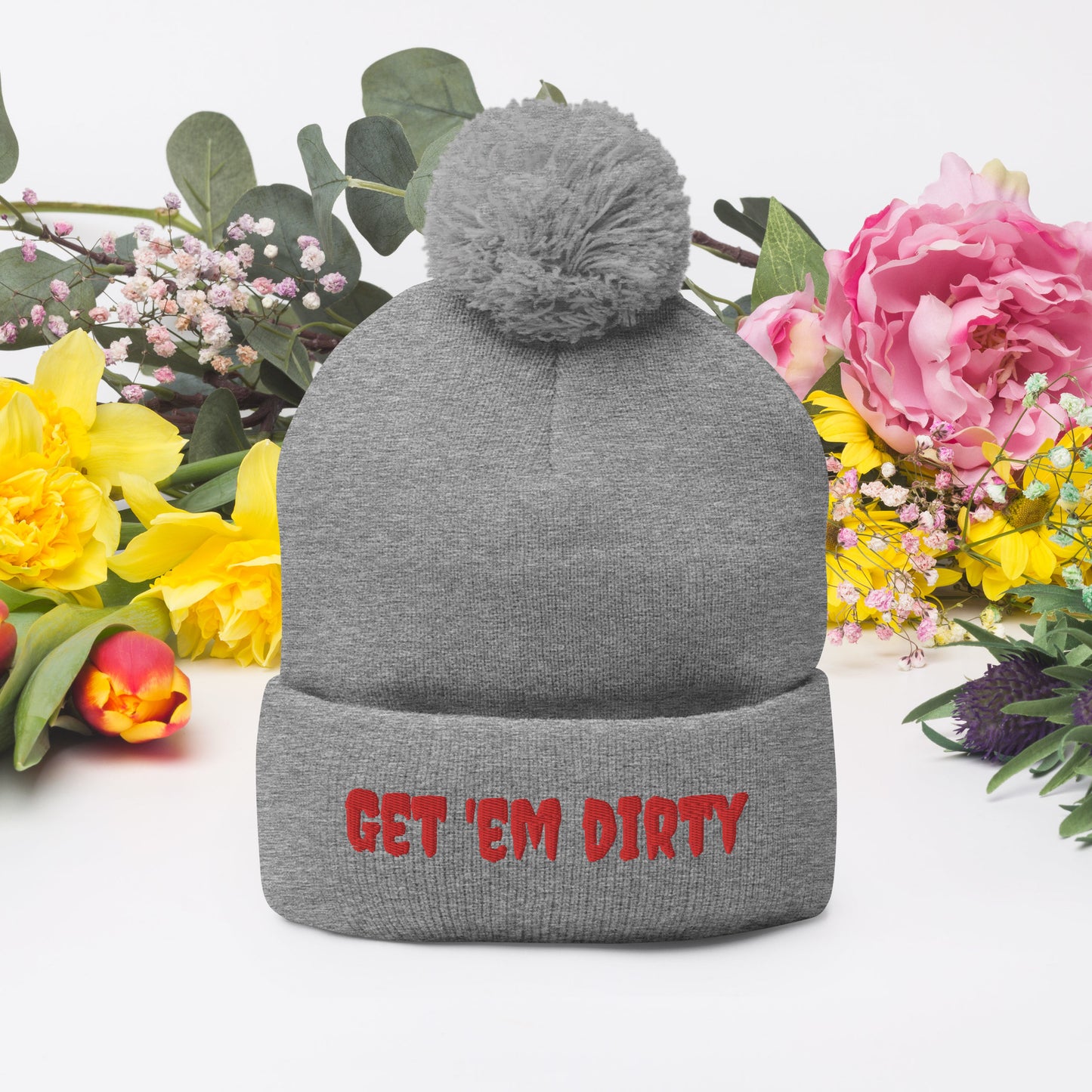 Get 'em Dirty Pom-Pom Beanie